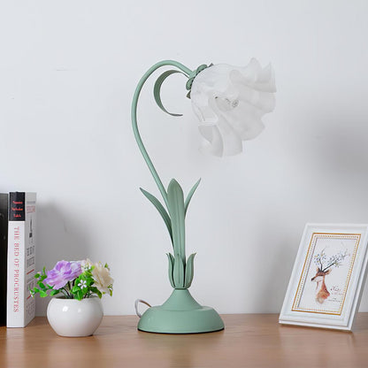 Lily of the Valley Design with Gold Accents & Warm Ambient Glow Lamp