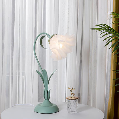 Lily of the Valley Design with Gold Accents & Warm Ambient Glow Lamp