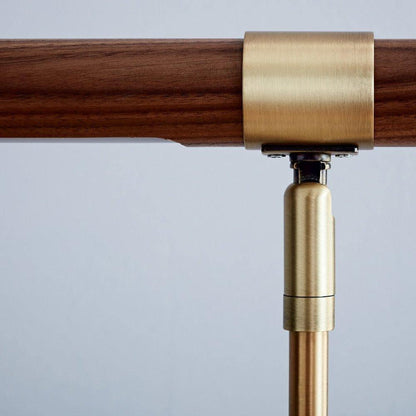 Linear Table Lamp – LED Desk Light with Gold & Wood Finish