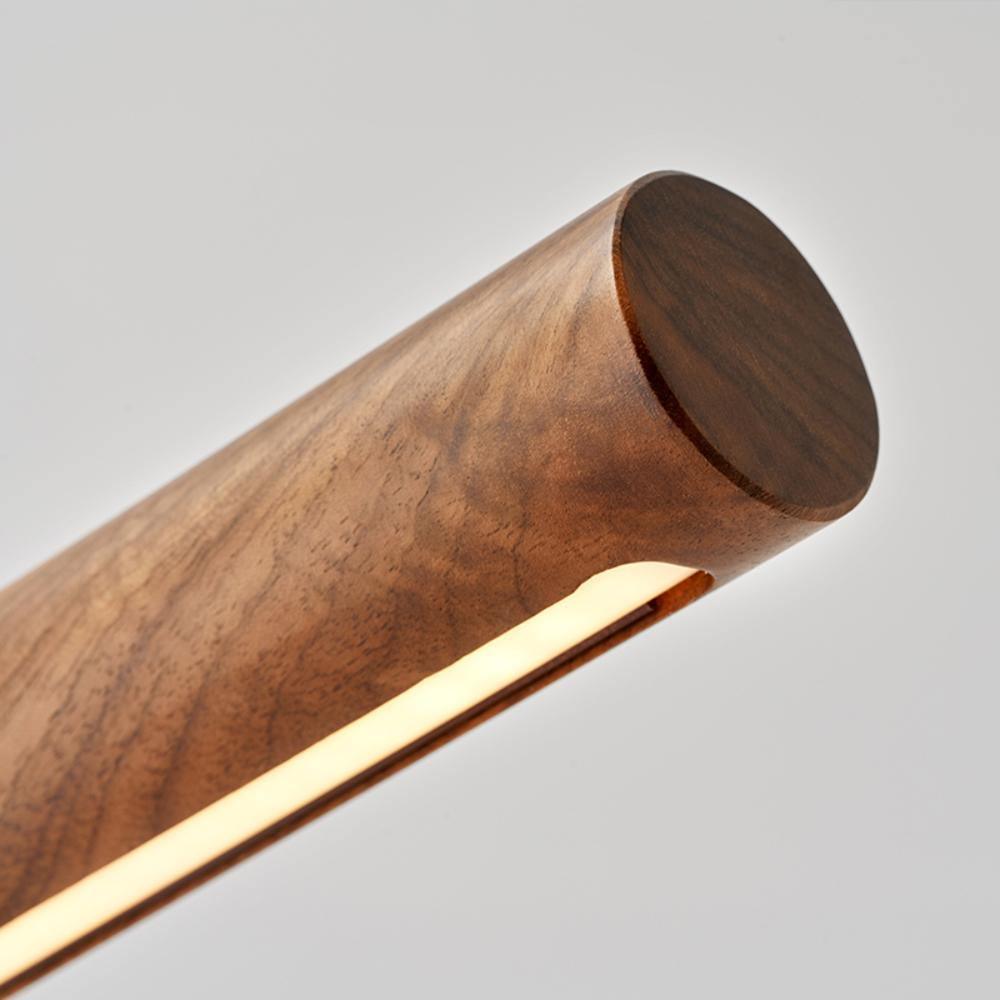 Linear Table Lamp – LED Desk Light with Gold & Wood Finish