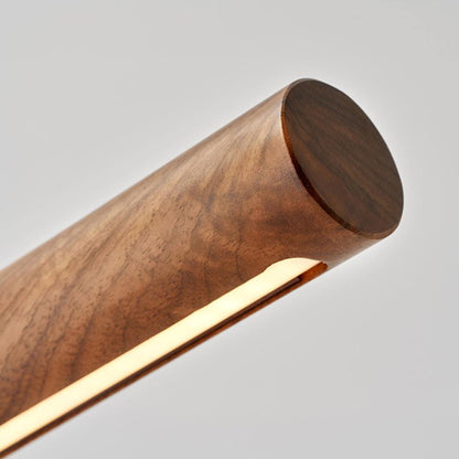 Linear Table Lamp – LED Desk Light with Gold & Wood Finish