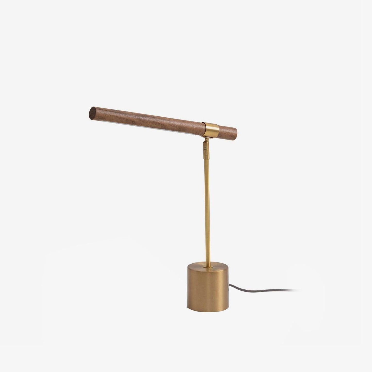 Linear Table Lamp – LED Desk Light with Gold & Wood Finish