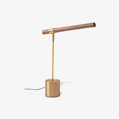 Linear Table Lamp – LED Desk Light with Gold & Wood Finish