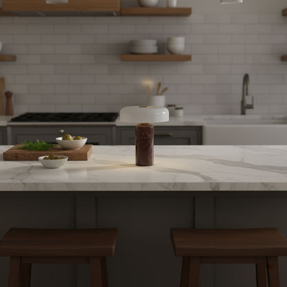 Lunara Marble Table Lamp Opaline Glass LED Bedside Reading Lamp