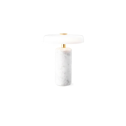 Lunara Marble Table Lamp Opaline Glass LED Bedside Reading Lamp
