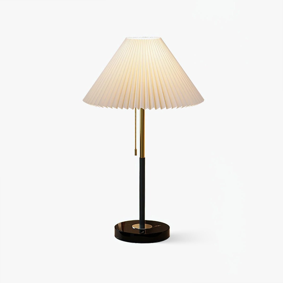 Matin Marble Table Lamp – Waxed Fabric Shade with LED Warm Light