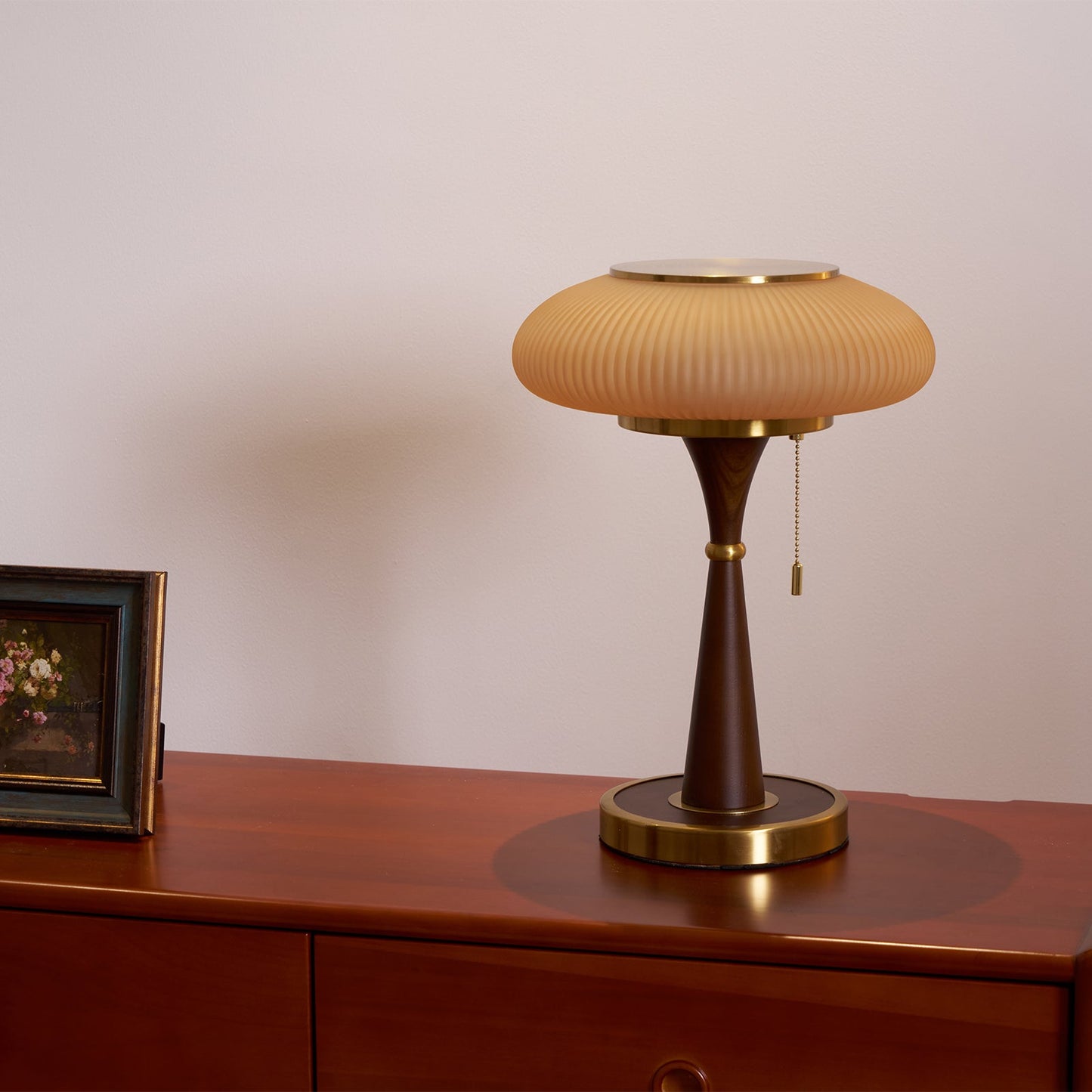 Matsutake Table Lamp Walnut Black Nickel Gold LED Indoor Lighting