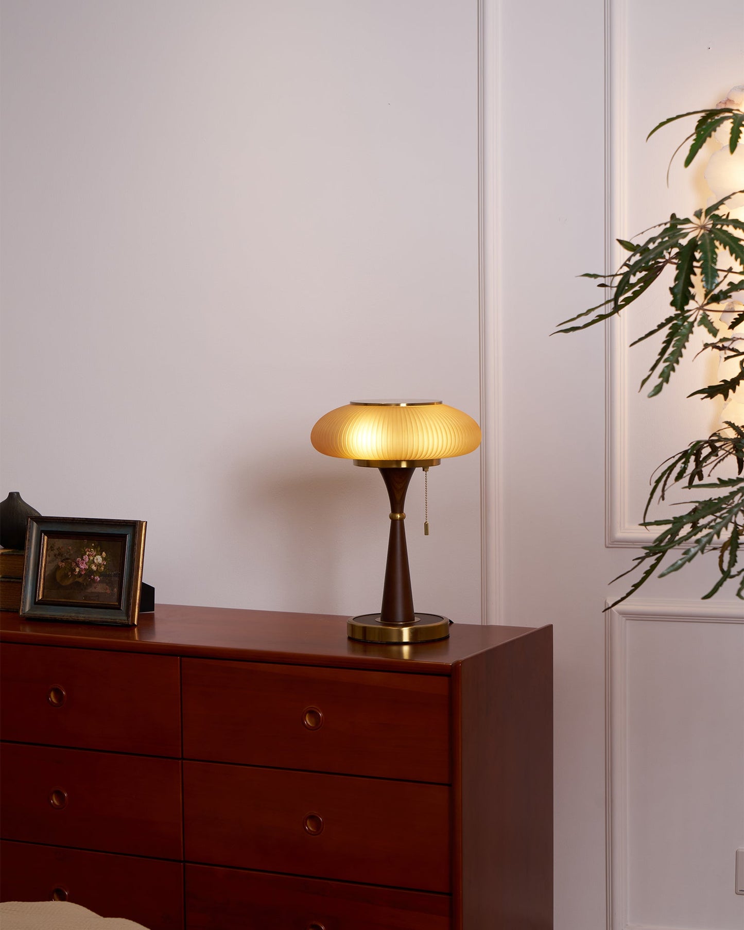 Matsutake Table Lamp Walnut Black Nickel Gold LED Indoor Lighting