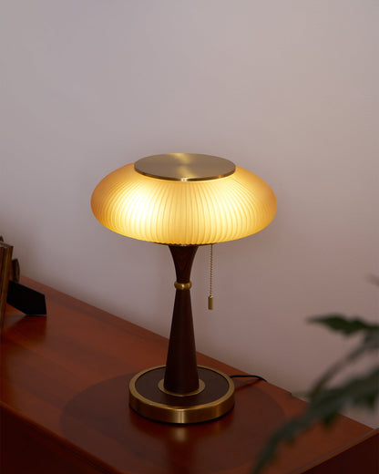 Matsutake Table Lamp Walnut Black Nickel Gold LED Indoor Lighting