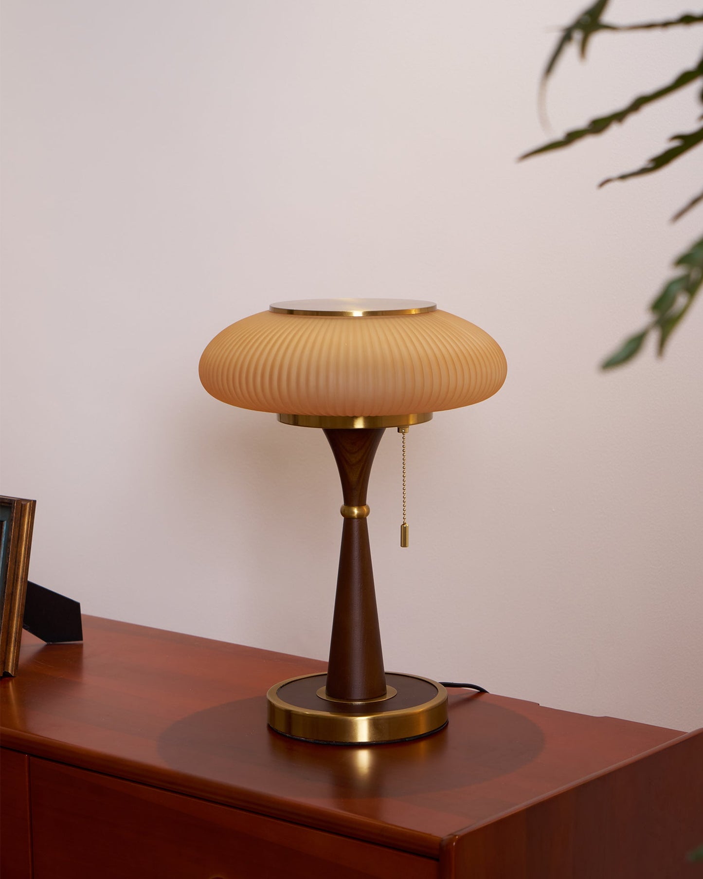 Matsutake Table Lamp Walnut Black Nickel Gold LED Indoor Lighting