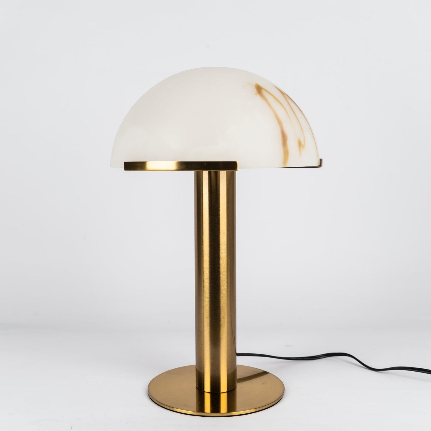 Luxury Alabaster Table Lamp – Natural Stone Lamp with Bronze Frame