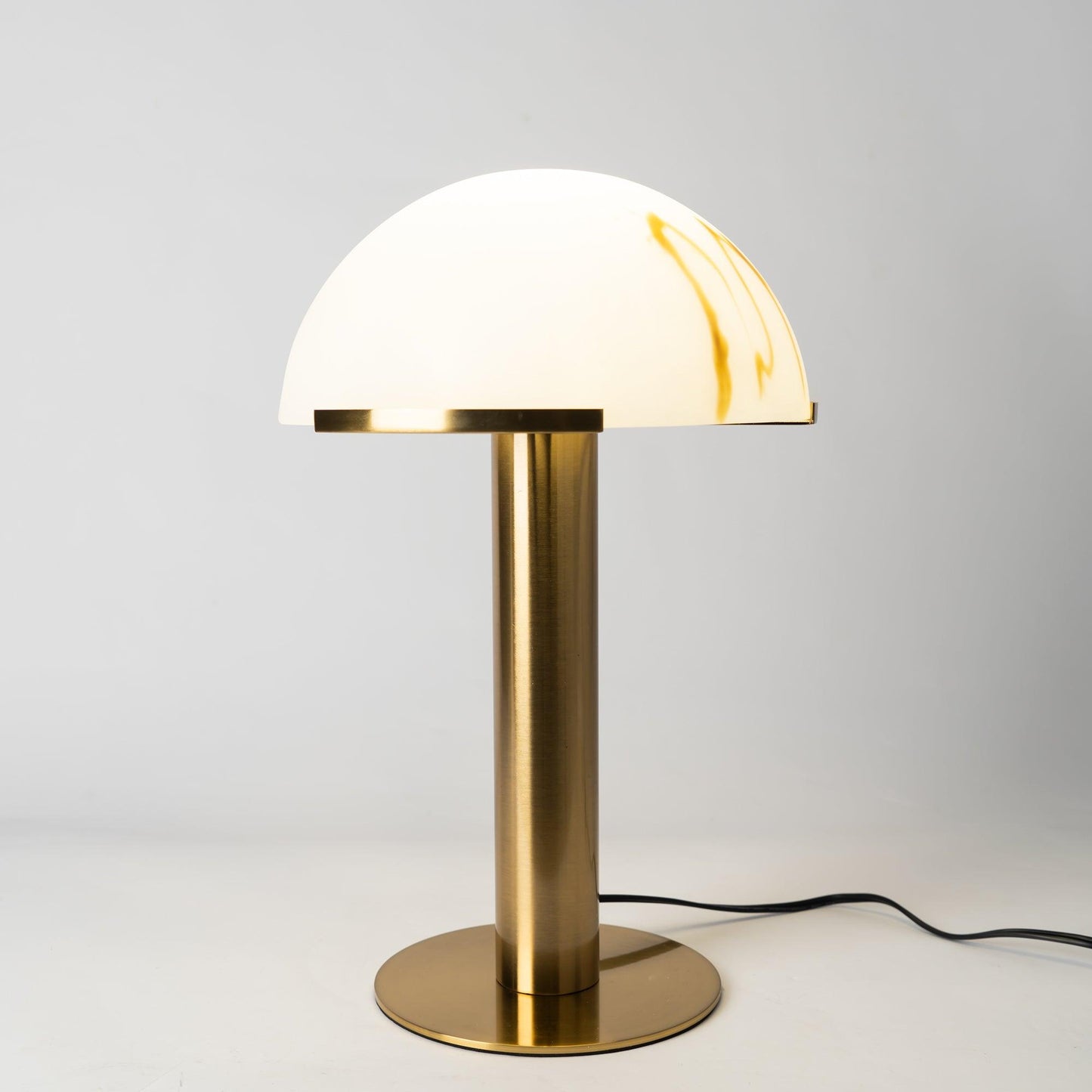 Luxury Alabaster Table Lamp – Natural Stone Lamp with Bronze Frame