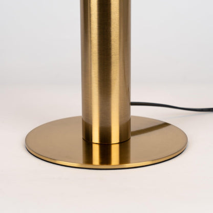 Luxury Alabaster Table Lamp – Natural Stone Lamp with Bronze Frame