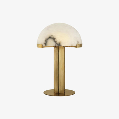 Luxury Alabaster Table Lamp – Natural Stone Lamp with Bronze Frame