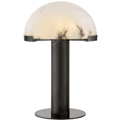 Luxury Alabaster Table Lamp – Natural Stone Lamp with Bronze Frame