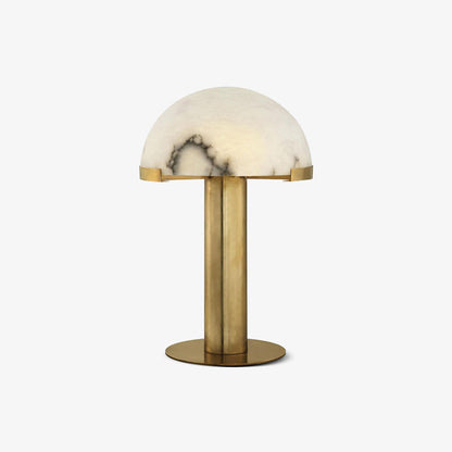 Luxury Alabaster Table Lamp – Natural Stone Lamp with Bronze Frame