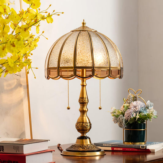 Meyde Table Light with Brass Gold Body & Matte Glass Shade for Modern Elegant Interiors Lamp
