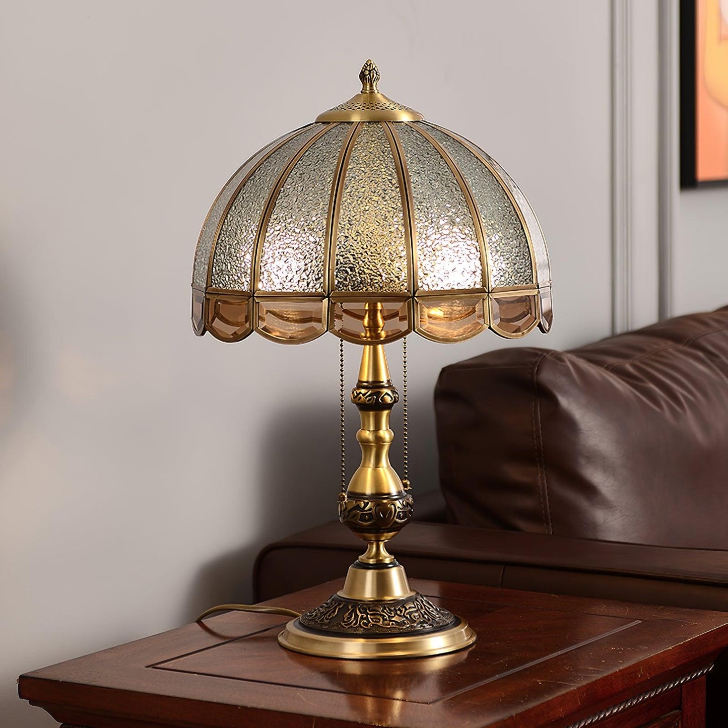 Meyde Table Light with Brass Gold Body & Matte Glass Shade for Modern Elegant Interiors Lamp