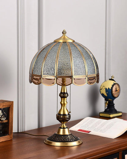 Meyde Table Light with Brass Gold Body & Matte Glass Shade for Modern Elegant Interiors Lamp
