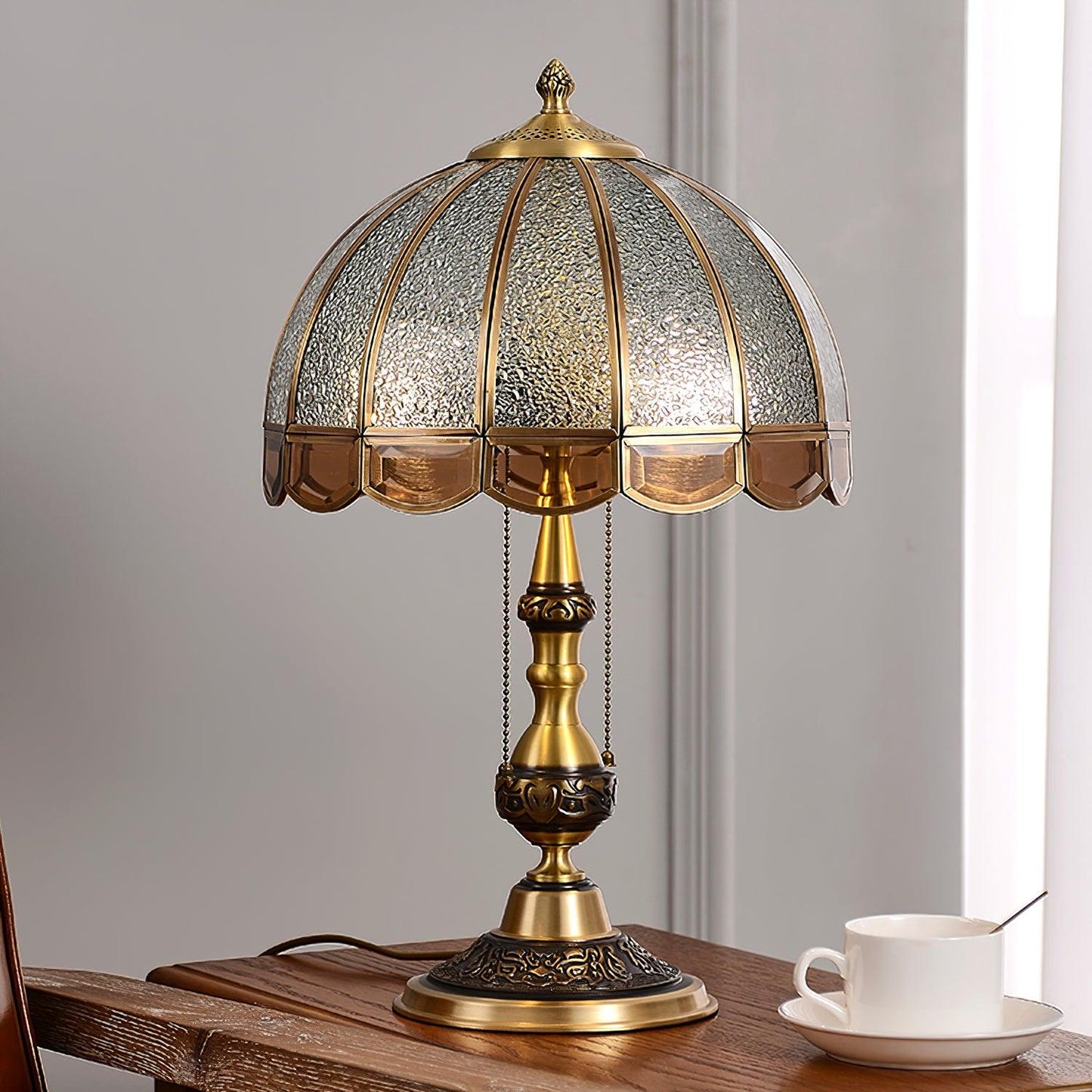 Meyde Table Light with Brass Gold Body & Matte Glass Shade for Modern Elegant Interiors Lamp
