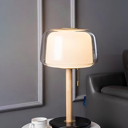 Mona Glass Table Lamp Metal Marble Modern LED Bedside Desk Light