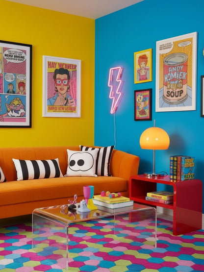 Mushroom Bauhaus Table Lamp Amber Glass Chrome LED Indoor Lighting