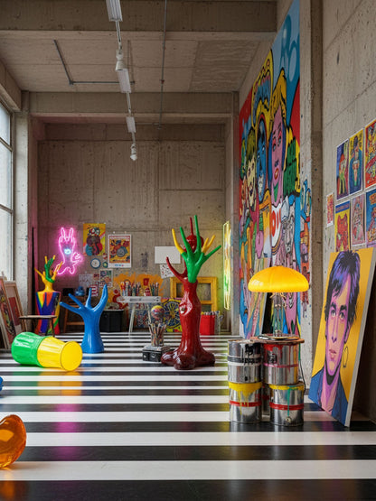 Mushroom Bauhaus Table Lamp Amber Glass Chrome LED Indoor Lighting