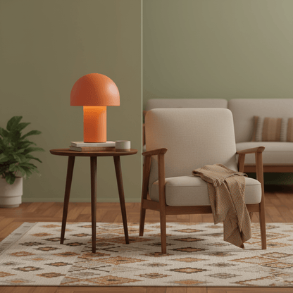 Whimsical Mushroom Umbrella Design with Warm Ambient Lighting Lamp