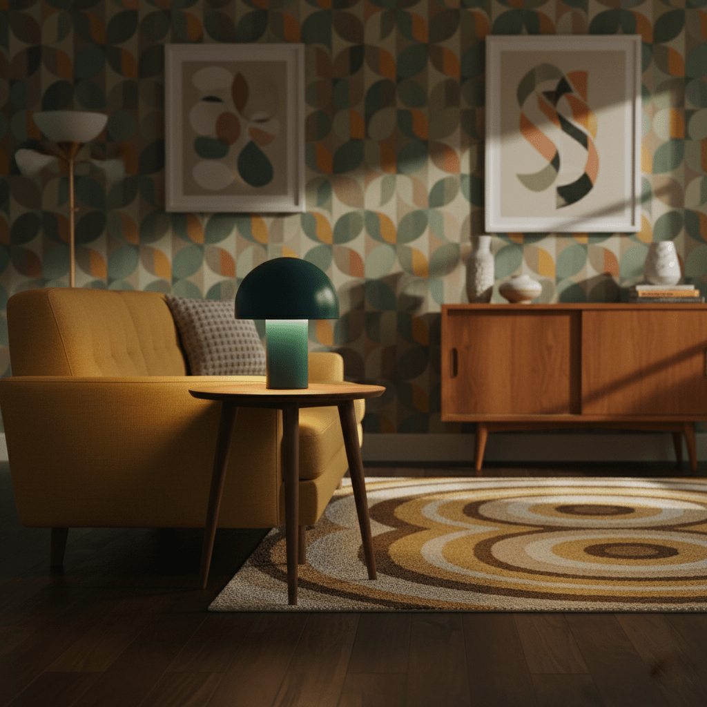 Whimsical Mushroom Umbrella Design with Warm Ambient Lighting Lamp