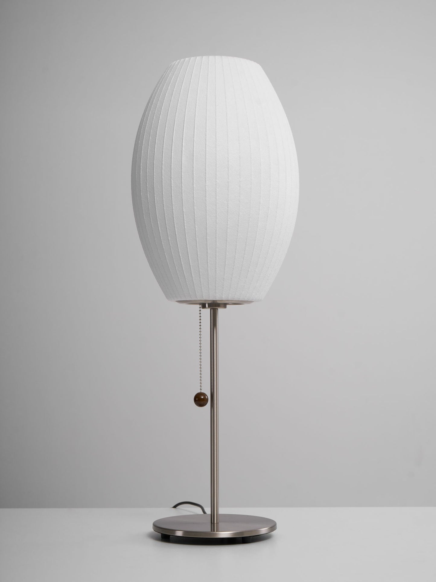 Nelson Lamp – Modern Chrome & Walnut Table Light