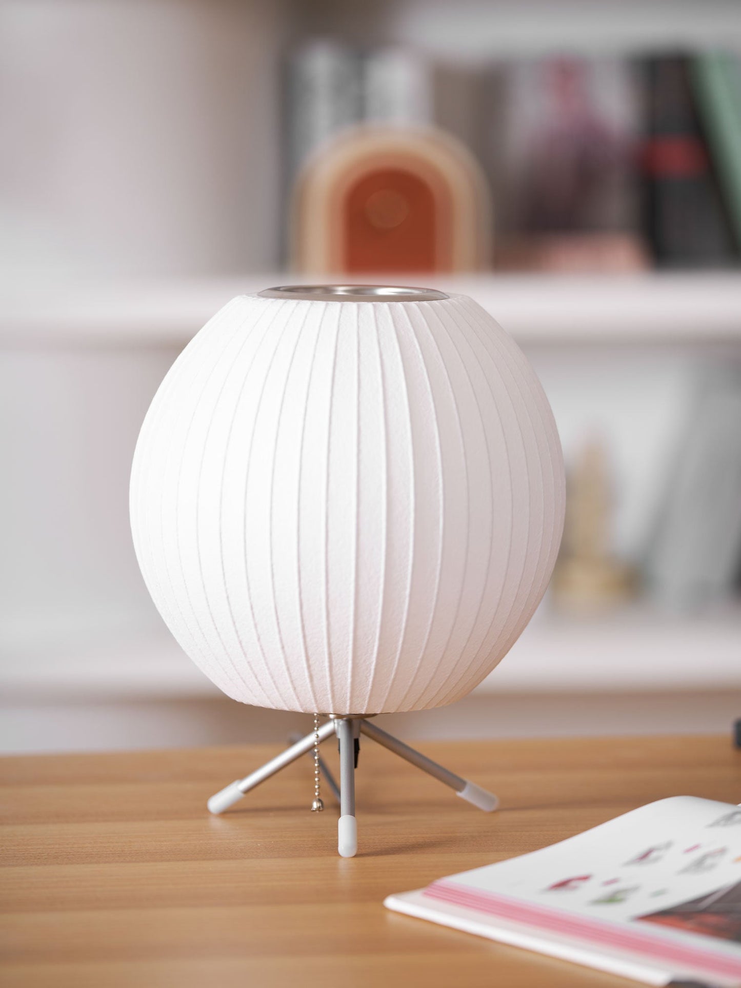 Nelson Tripod Table Lamp Chrome White LED Indoor Lighting