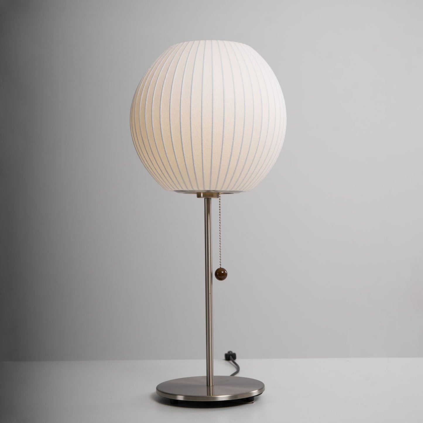 Nelson Lamp – Modern Chrome & Walnut Table Light