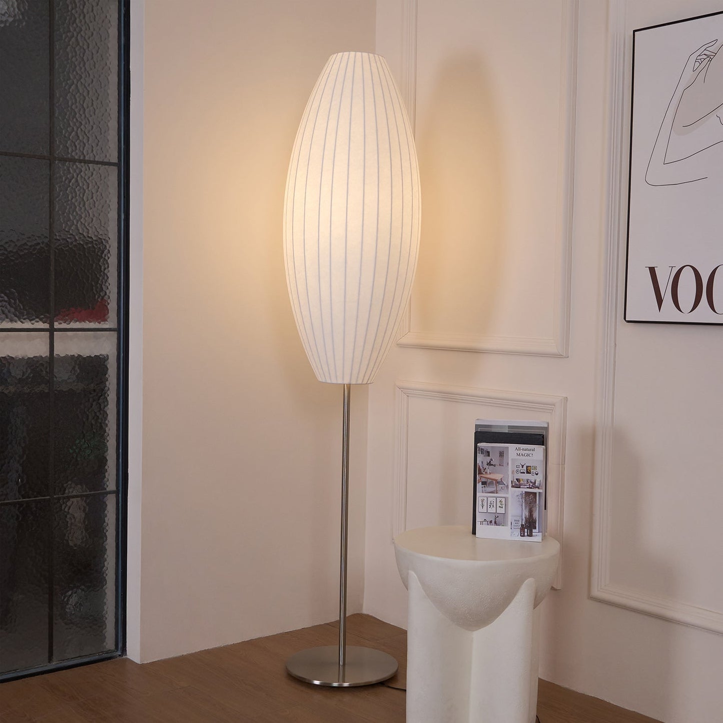 Nelson LED Floor Lamp With Floating Spherical Design