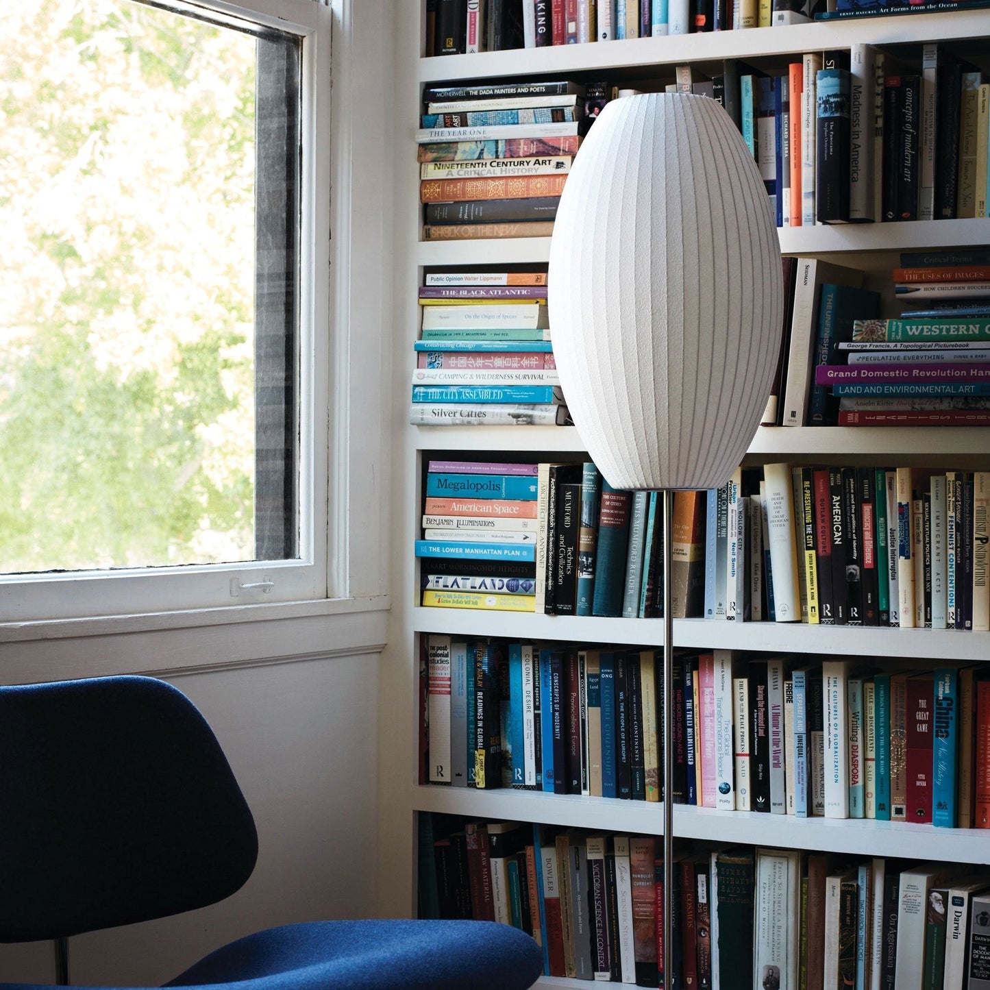 Nelson LED Floor Lamp With Floating Spherical Design