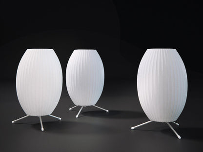 Nelson Tripod Table Lamp Chrome White LED Indoor Lighting