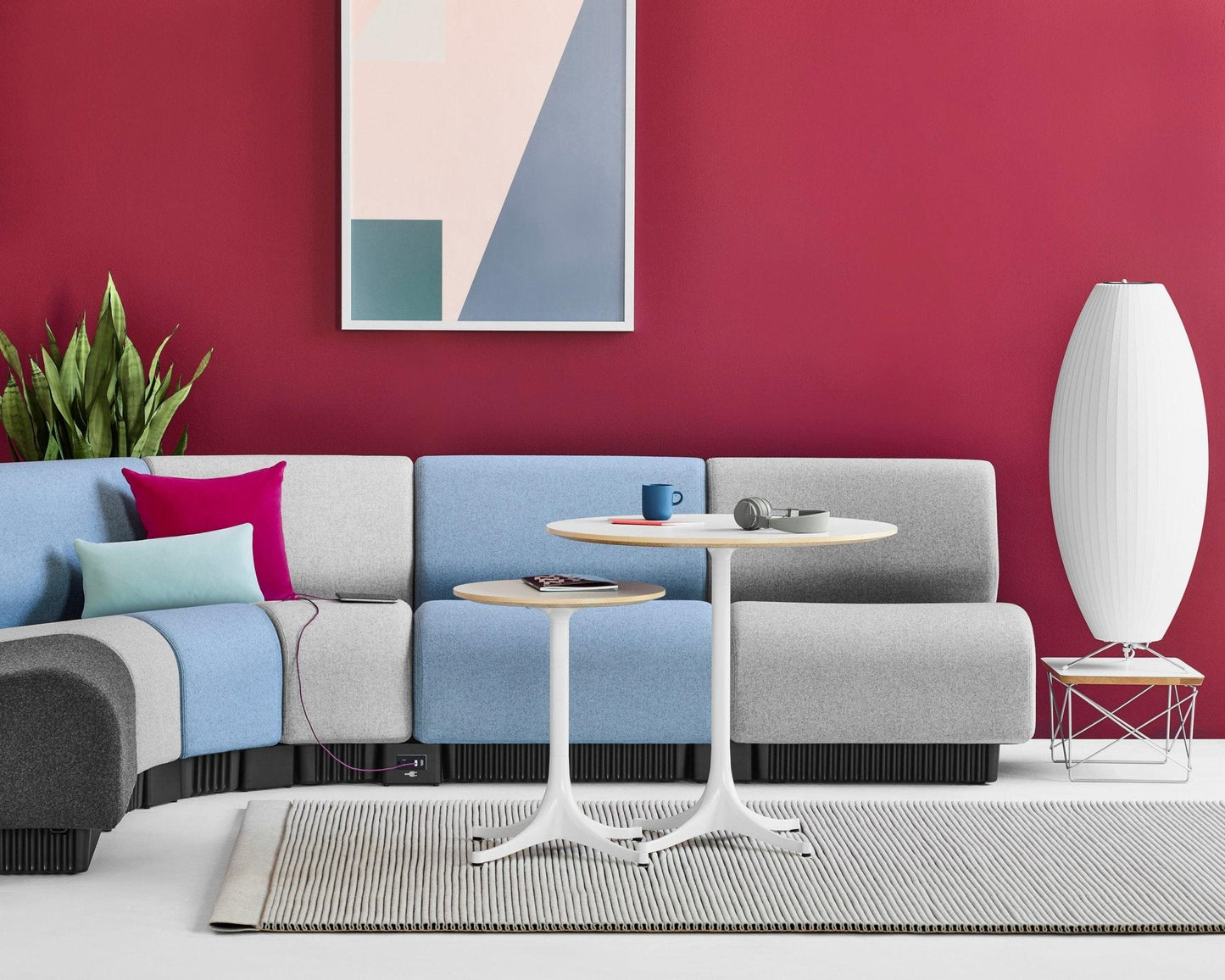 Nelson Tripod Table Lamp Chrome White LED Indoor Lighting