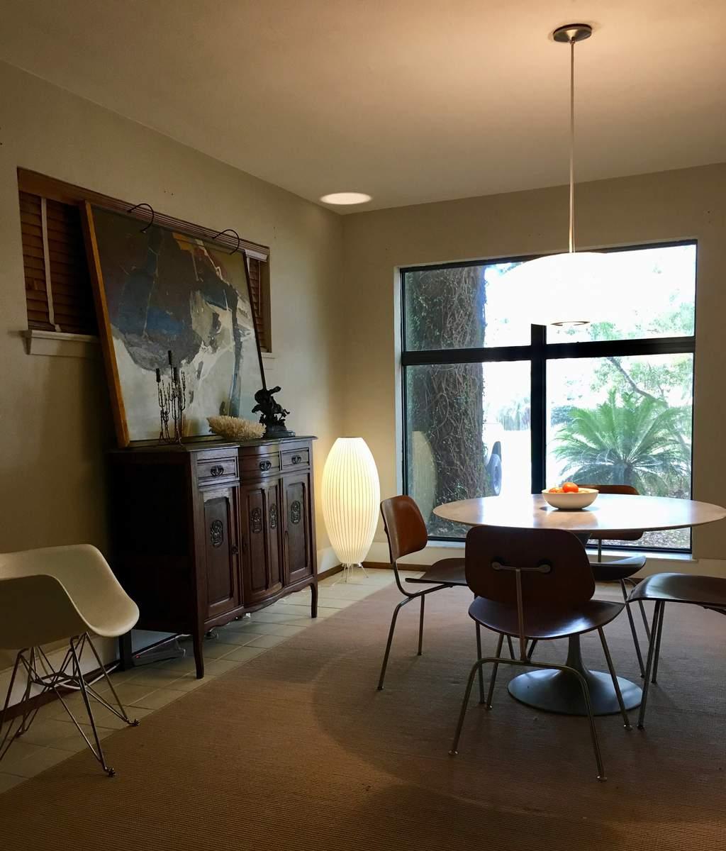 Nelson Tripod Table Lamp Chrome White LED Indoor Lighting