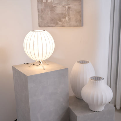 Nelson Tripod Table Lamp Chrome White LED Indoor Lighting