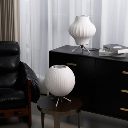 Nelson Tripod Table Lamp Chrome White LED Indoor Lighting