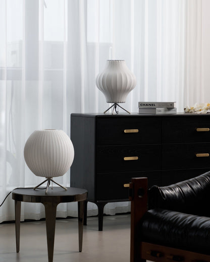 Nelson Tripod Table Lamp Chrome White LED Indoor Lighting