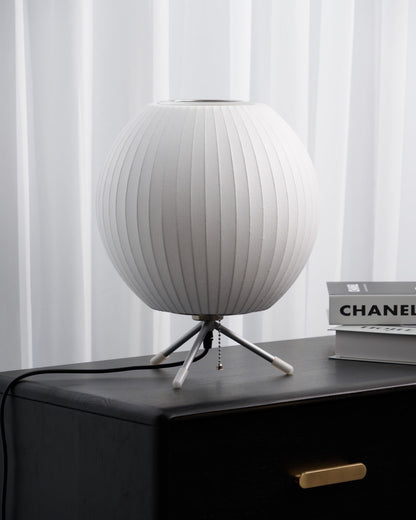 Nelson Tripod Table Lamp Chrome White LED Indoor Lighting