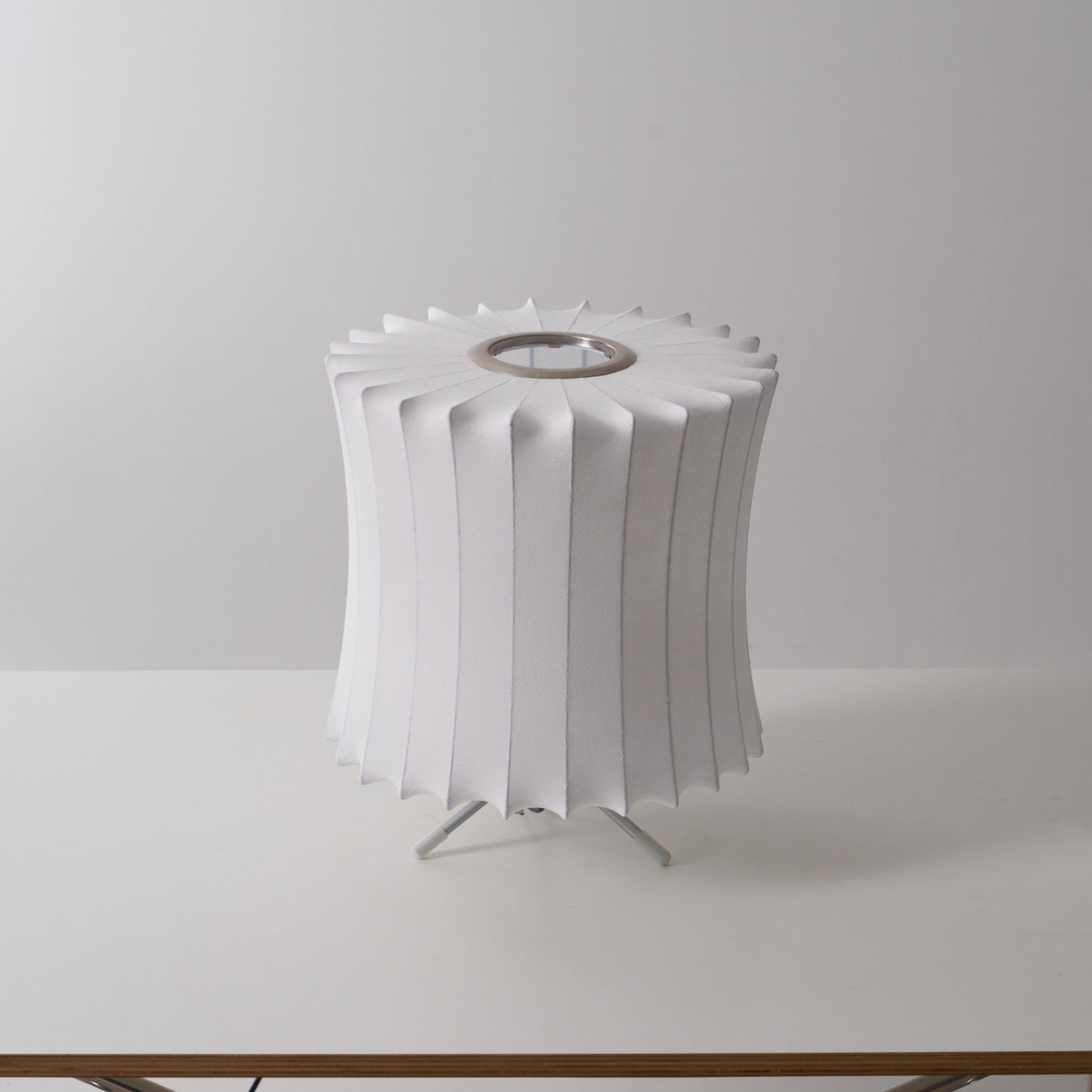 Nelson Tripod Table Lamp Chrome White LED Indoor Lighting