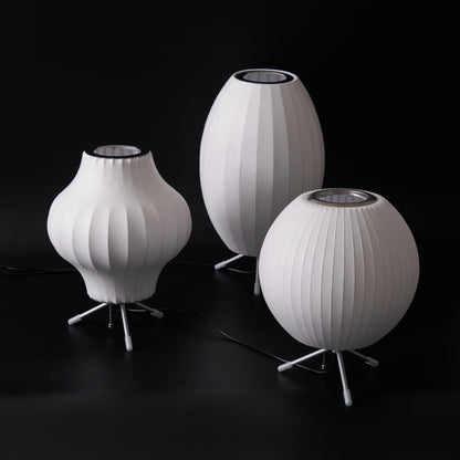 Nelson Tripod Table Lamp Chrome White LED Indoor Lighting