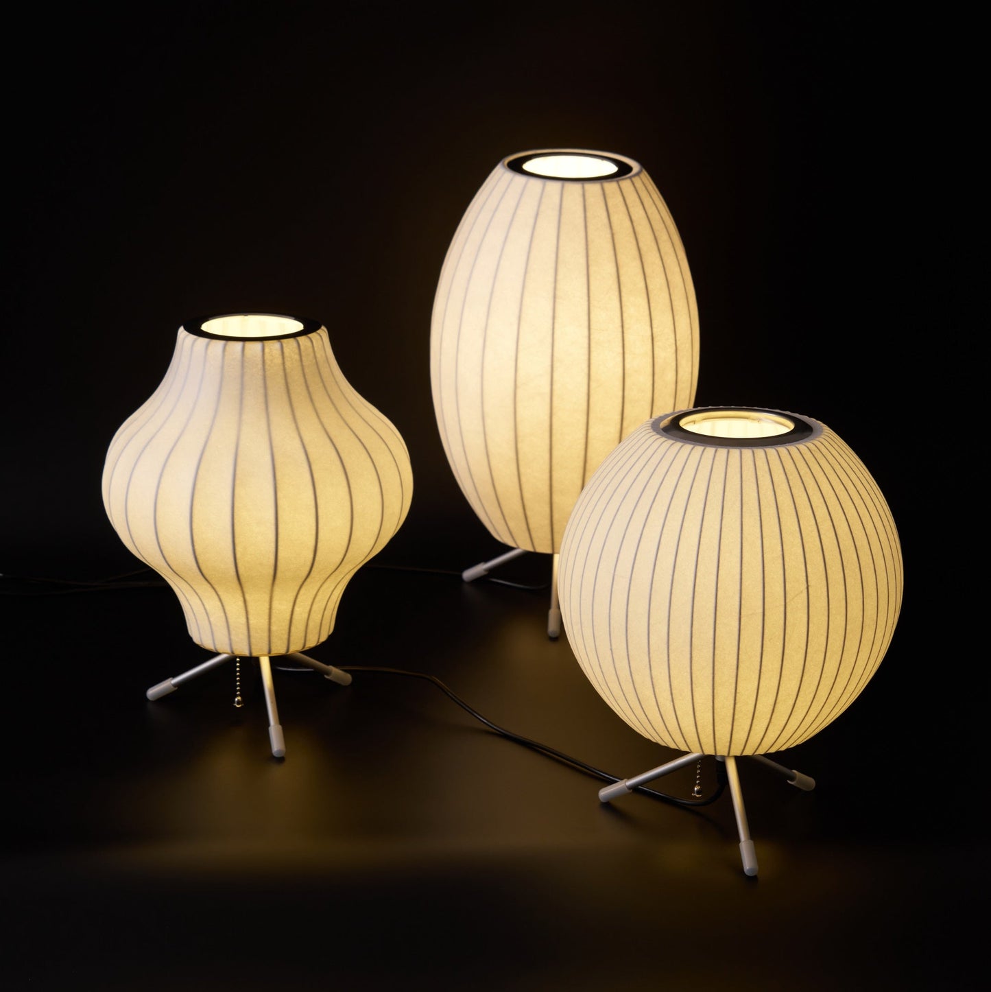 Nelson Tripod Table Lamp Chrome White LED Indoor Lighting