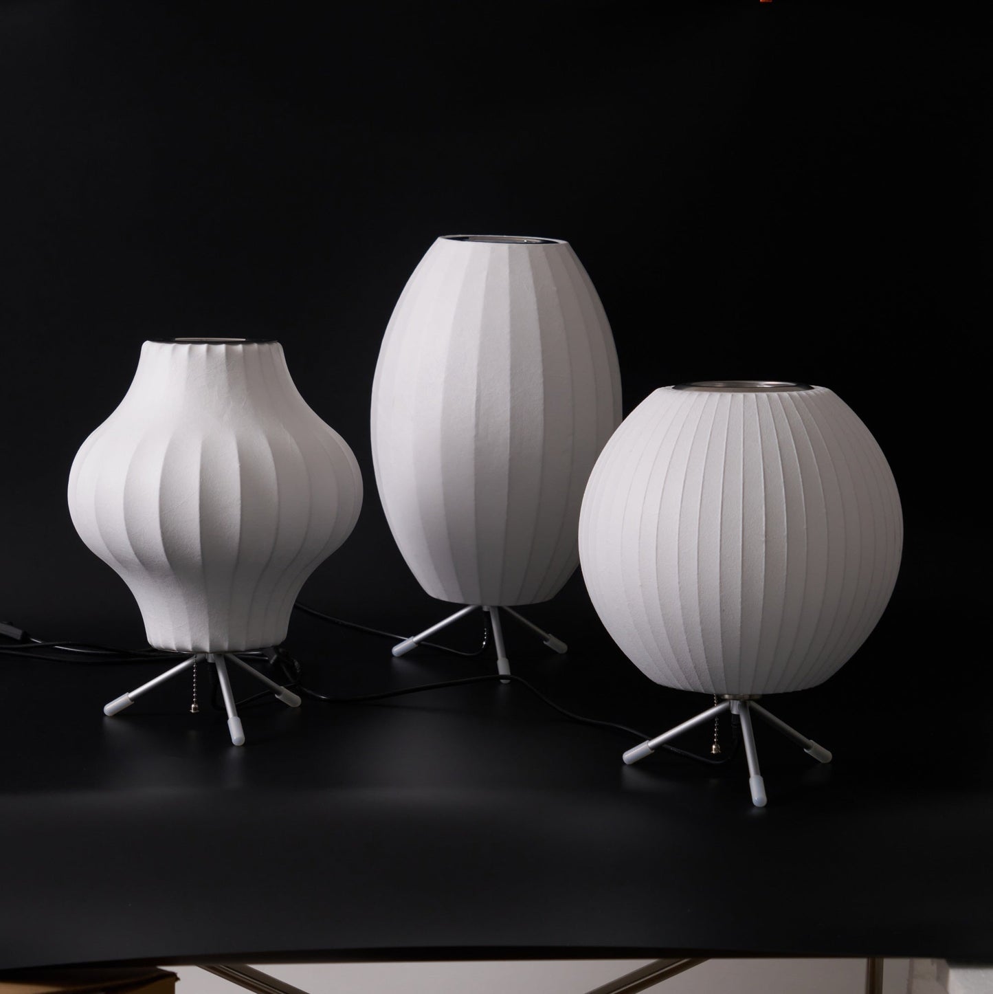 Nelson Tripod Table Lamp Chrome White LED Indoor Lighting