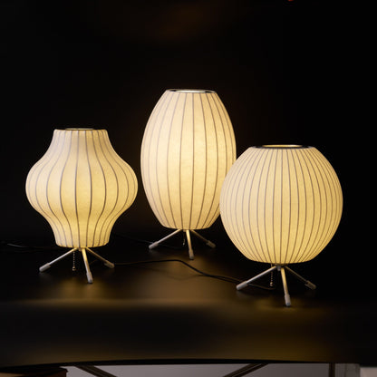 Nelson Tripod Table Lamp Chrome White LED Indoor Lighting