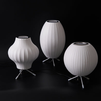 Nelson Tripod Table Lamp Chrome White LED Indoor Lighting