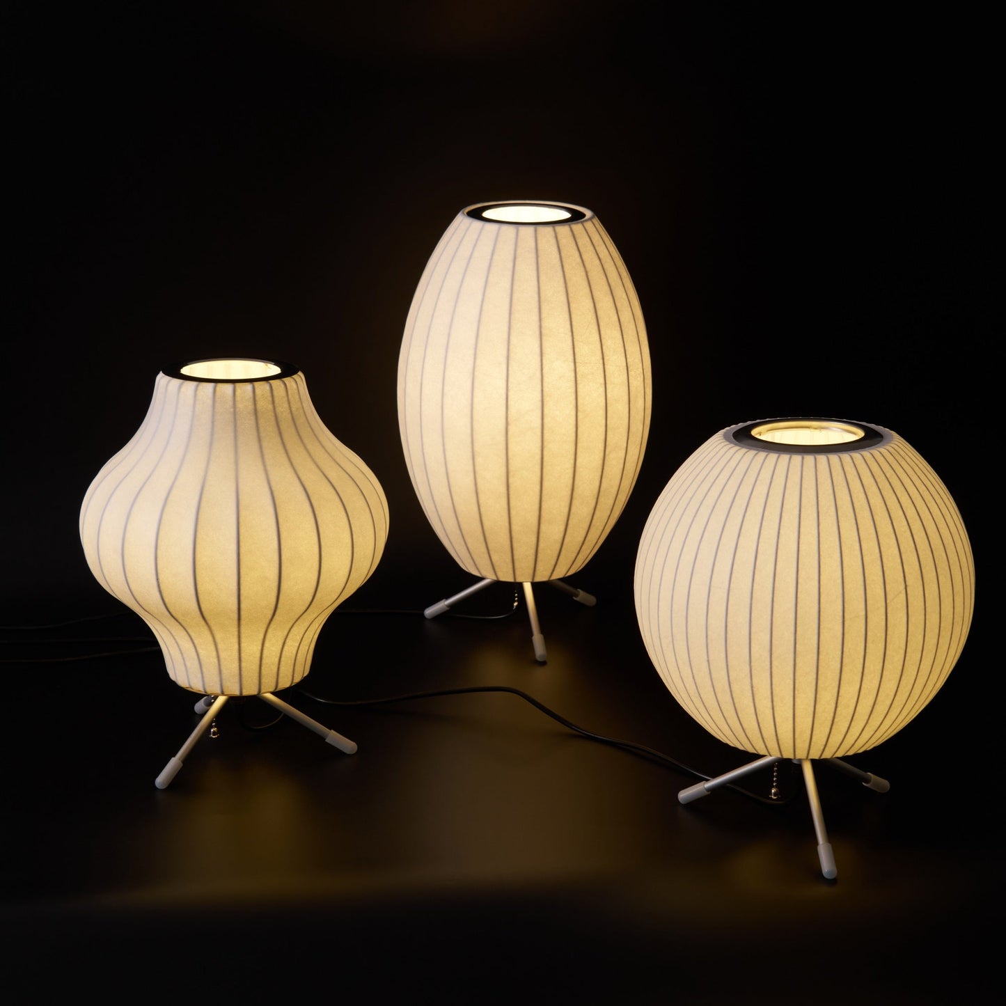 Nelson Tripod Table Lamp Chrome White LED Indoor Lighting