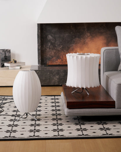 Nelson Tripod Table Lamp Chrome White LED Indoor Lighting