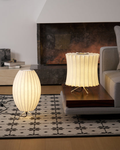 Nelson Tripod Table Lamp Chrome White LED Indoor Lighting